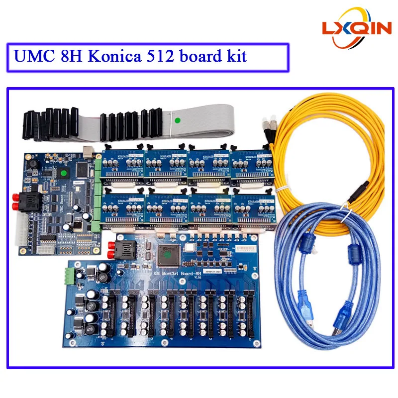 LXQIN UMC board kit for Konica 512 printhead 8 heads KM512 board set conversion kit main board V1.4 for UV/Eco solvent ptinter