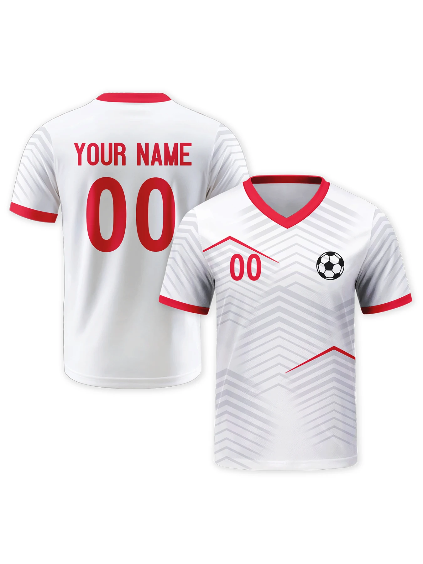 

Personalized Soccer Team Shirt with Logo Name Number Custom Soccer Jersey for Men Youth Women White Football Training Top