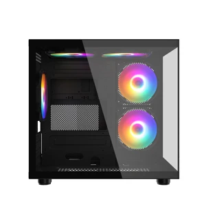 خزانة الألعاب أكواريوم PIXXO BLACK ، M-ATX - CGH100B أفضل 8 خزانة حوض مبيعا - رقم 1