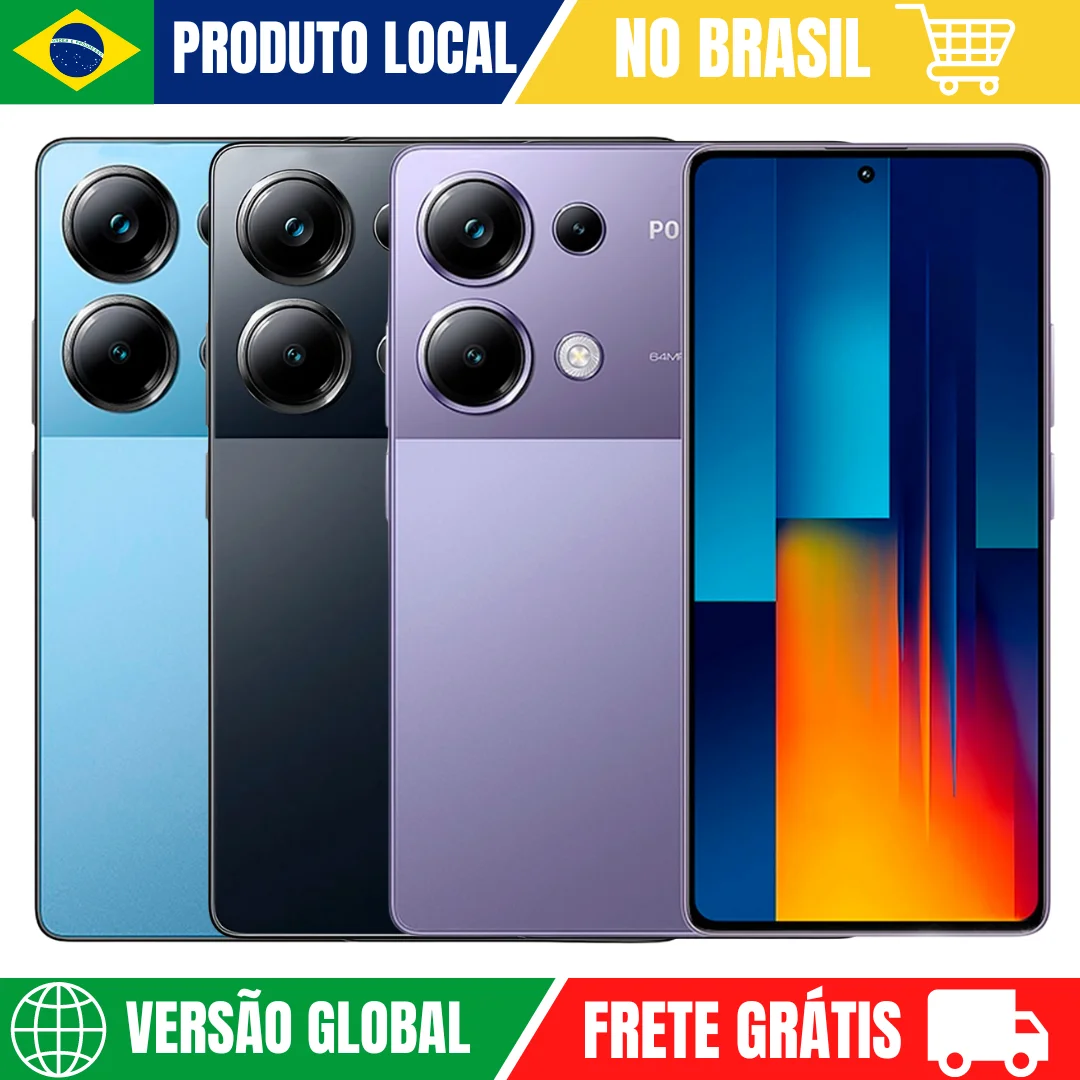 Xiaomi Poco M6 Pro 512GB ROM / 12GB RAM Versão Global | Smartphone 4G , ROM Global , Câmera 64MP , Carregador 67W