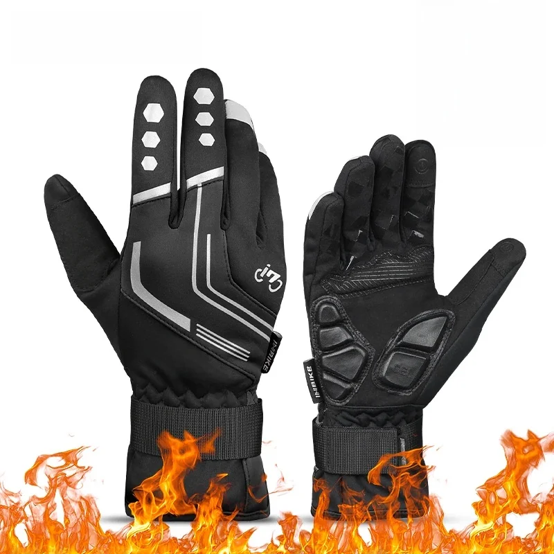 AliExpress INBIKE  Winter Cycling Gloves Gel Padded Thermal Full Finger Bike Bicycle Gloves Touch Screen