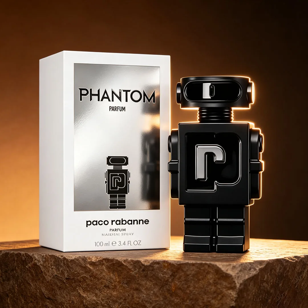 Phantom Parfum Rabanne 100ml 3.4Oz Unisex Parfum, Classic Aromatic Fragrance Featuring Smooth Vanilla and Haitian Vetiver