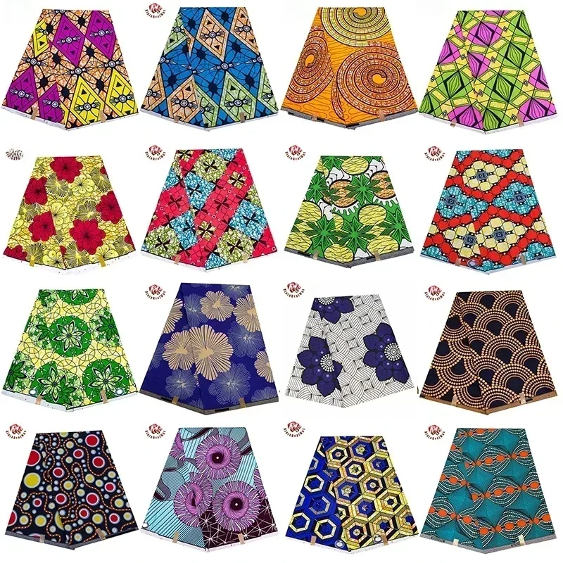 Bintarealwax Groothandel Afrika Stof 2025, Ankara Polyester Naaistof Lichte Kleur Materiaal voor Vrouwen Feestjurk FP 6390 - afbeelding 2