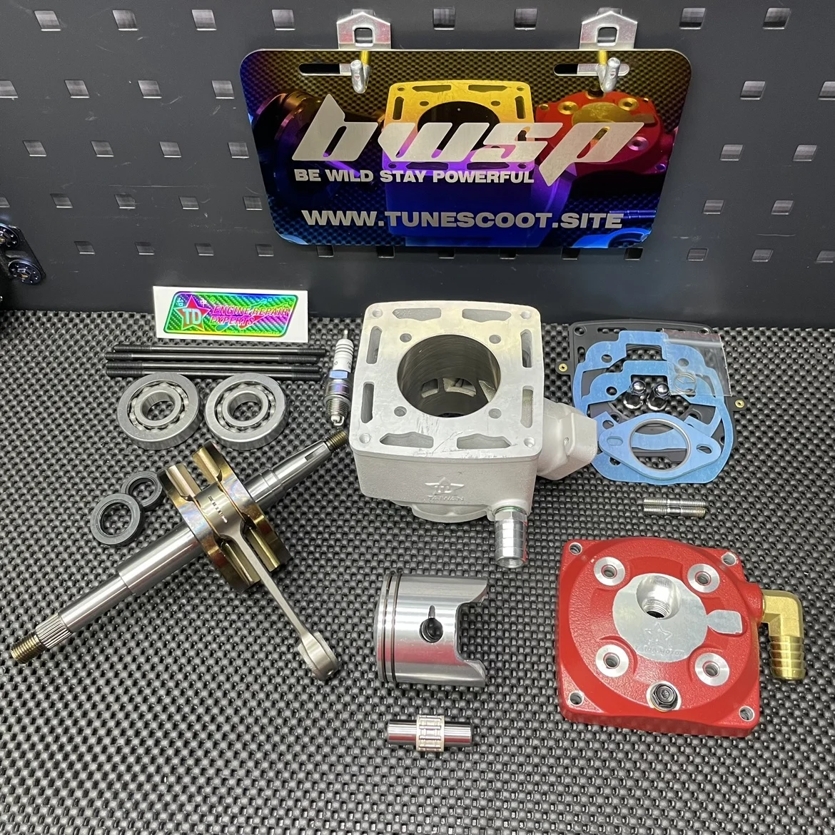 Big Bore Kit 125cc Dio50 Water Cooling With 54mm Ceramic Cylinder And 53mm Crankshaft Bwsp L/c Set Dio 50