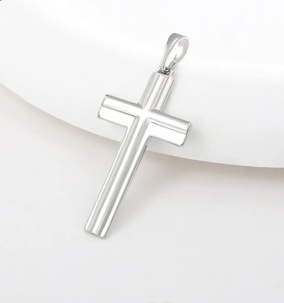 

1PC Silver Fashion Faith Cross Charm Pendant Handmade DIY Accessories Fine Jewelry NO CHAIN F1816