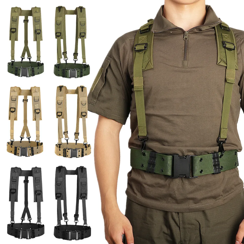 

Military Waist Belt Multi-Purpose Molle Patrol Belt Tactical Outdoor H Y Harness Duty Belt Outdoor Hunting Sports Equipment
