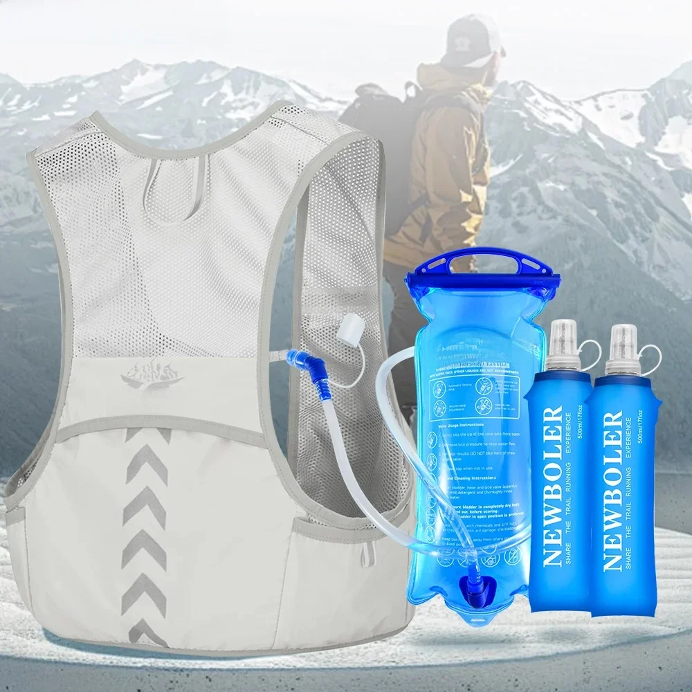 AliExpress NEWBOLER 5L Outdoor Trail Running Backpack Ultralight Women Men Running Race Hydration Vest Marathon Bicycle Bag for Marathon Hiking