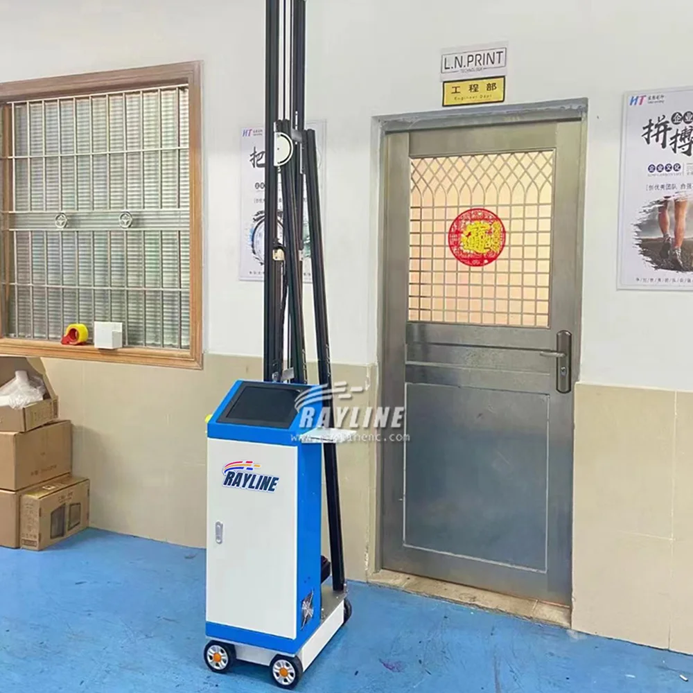 Automatic Outdoor Robot Wall Floor Printing Machine CMYKW Color 3D Vertical UV Wall Art Printer Printing Machine