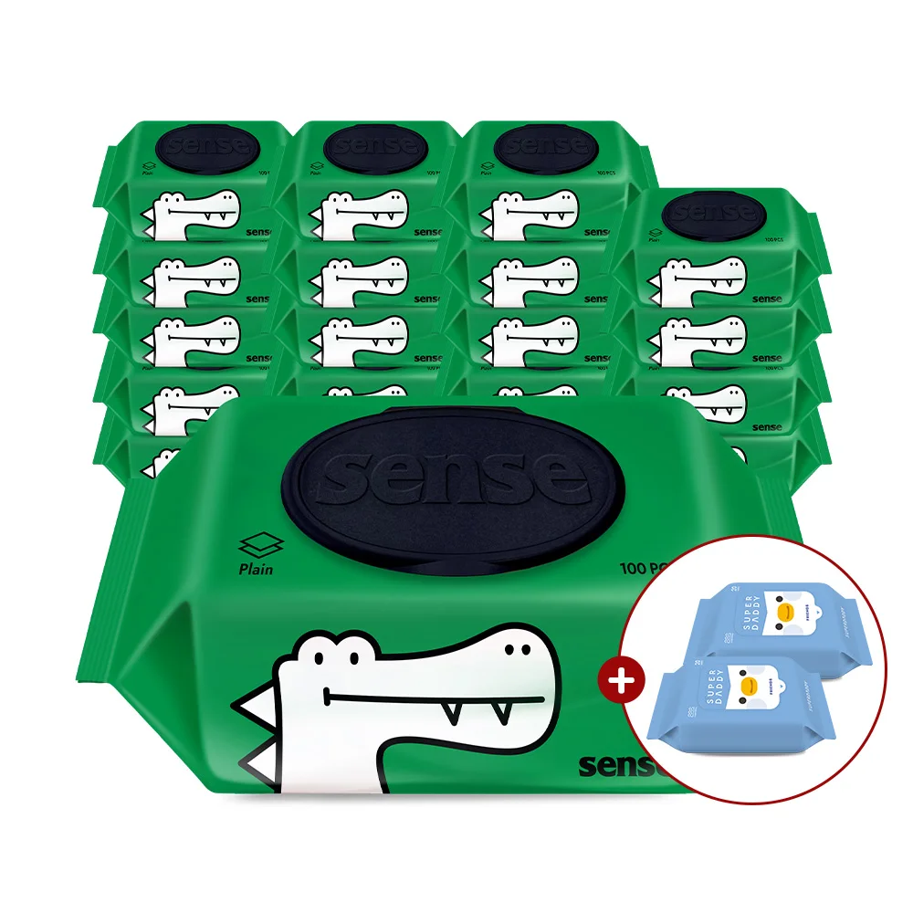 ★2000 large capacity★Sense wipes large capacity crocodile cap 100 copies 20 packs B