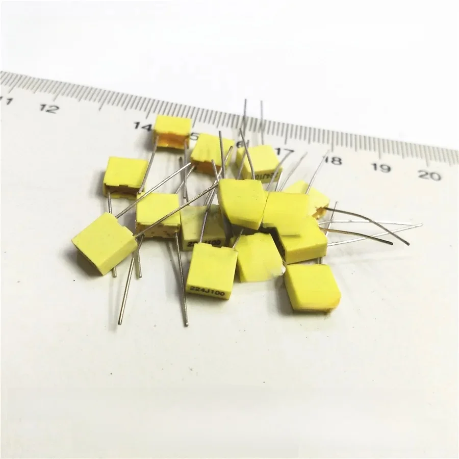 20 sztuk kondensator folii polipropylenowej 100V 154 j100 224 j100 334 j100 474 j100 225 j100 63V 153J/124J/105J 0.15/0.22/0.33/0.47/1UF/15NF — zdjęcie 2