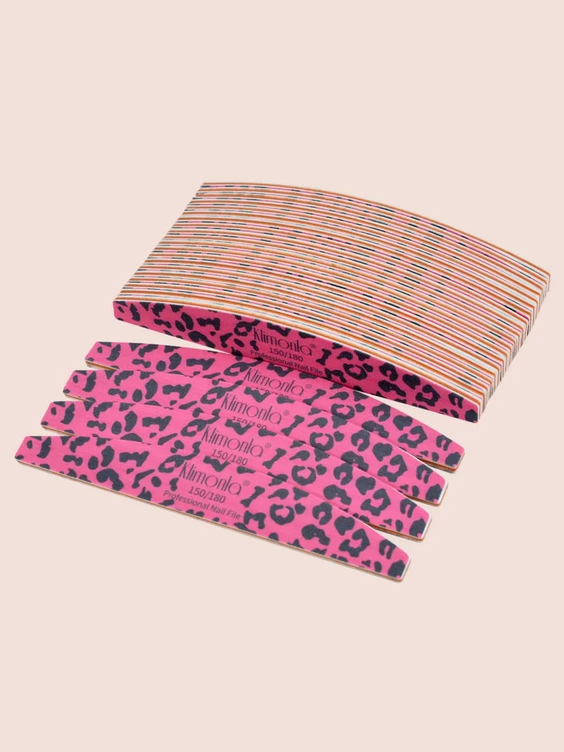 3/5/10/25/50 قطعة ملفات الأظافر 150 180 الوردي إيفا سميكة ملفات الأظافر الصنفرة مزيل الجلد الميت عازلة الملفات مانيكير أداة مجموعة