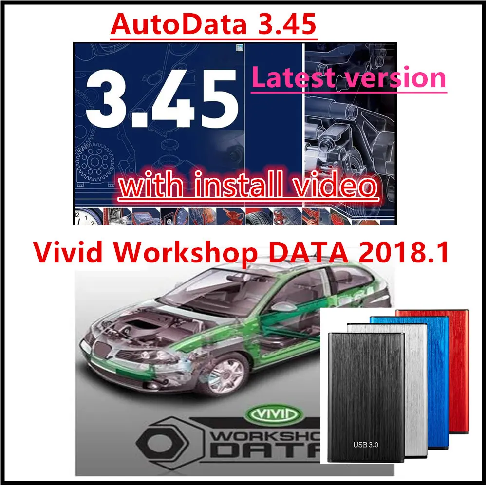 2024 hot! autodata 3.45 with vivid workshop data v2018.1 Auto--data 3.45 car software Auto repair software for European cars