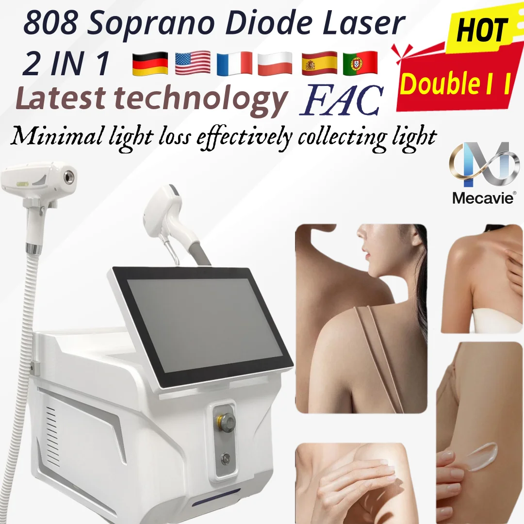 

Новейший диодный лазер Soprano Ice 2-в-1 (2026 г.) с пикосекундным эффектом 755/808/940/1064 нм для безболезненного удаления волос и татуировок.