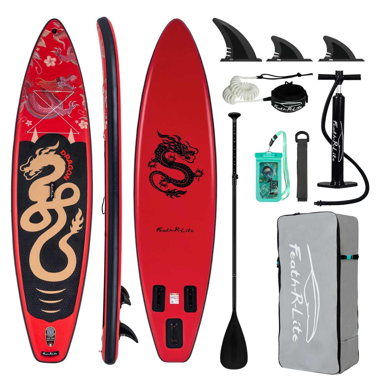 Feath-R-Lite Opblaasbaar SUP Surfplank 350*84*15cm Duurzaam Watersportplank Stand Up Paddle Board Met Accessoires