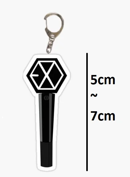 Chaveiro Kpop Lightstick Acrílico Idol Pingente 5cm