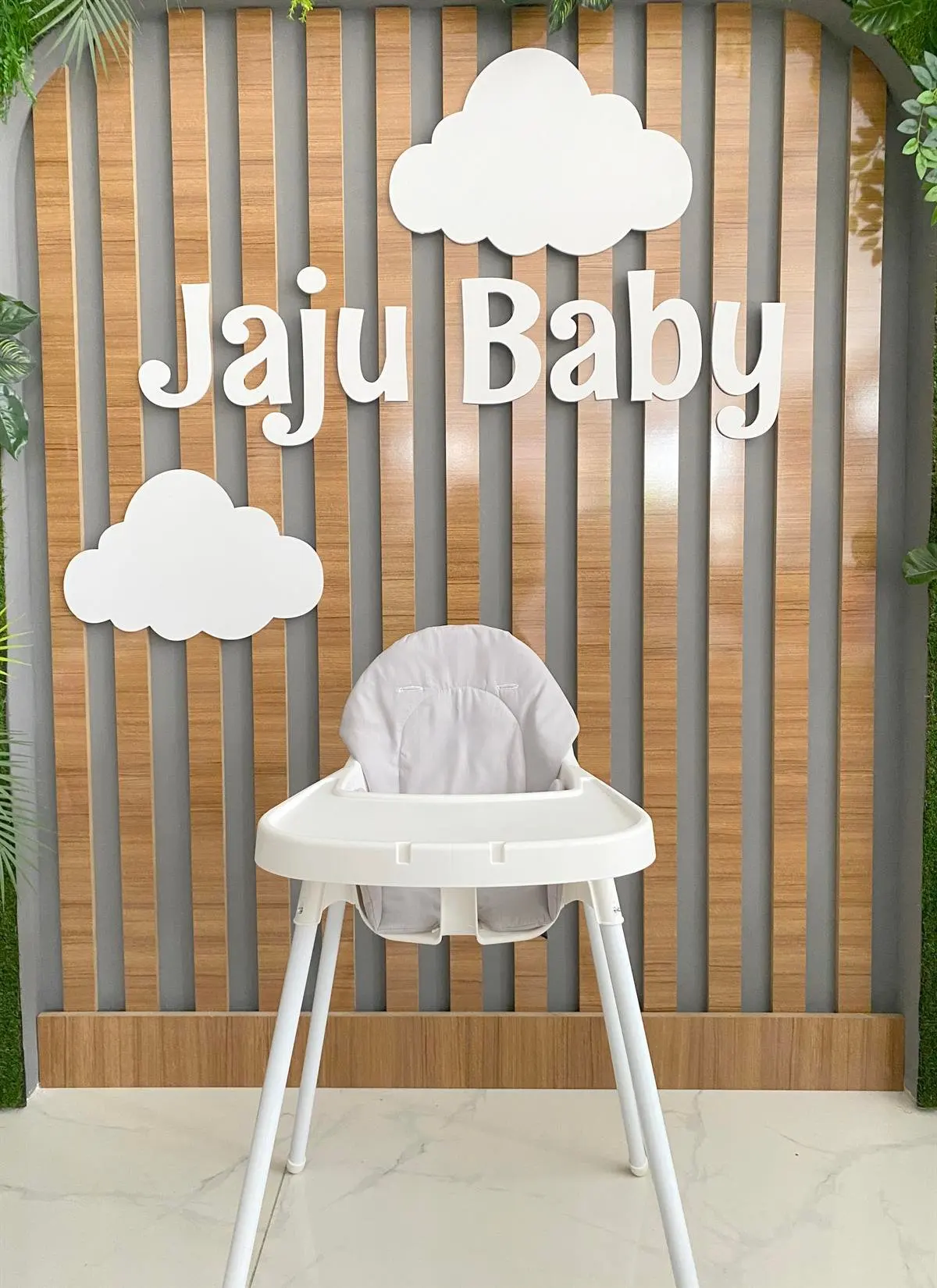 Handmade Gray Color High Chair Cushion