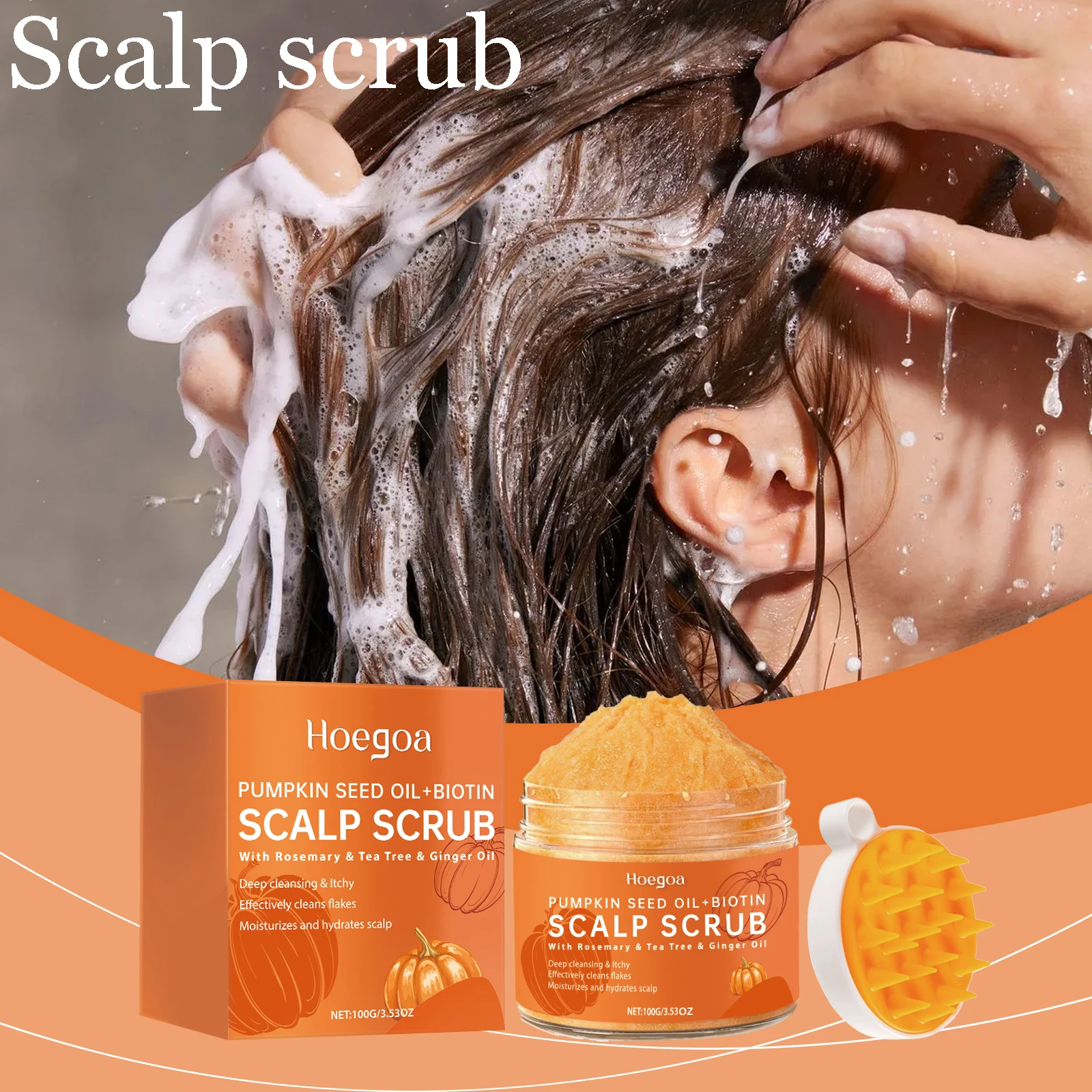 

100 г питательного скраба для волос, очищающего кожу головы, нежного отшелушивающего средства для удаления омертвевшей кожи, увлажняющего, освежающего и разглаживающего для ежедневного ухода за волосами