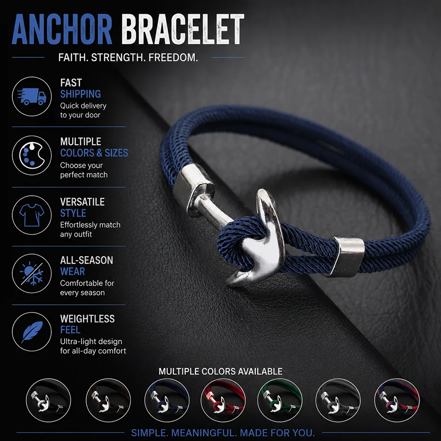 Neue Anker Armband Männer Grade A 4mm Milan Seil Marine Nautischen Armband Im Freien Sport Wrap Stoff Armband Zubehör hombre – Detail 3