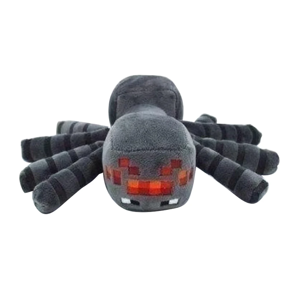 MINISO 16cm Gray MC Spider Plush Stuffed Toys Game MC Spider Plush Soft Animals Toy Doll for Children Kids Gifts