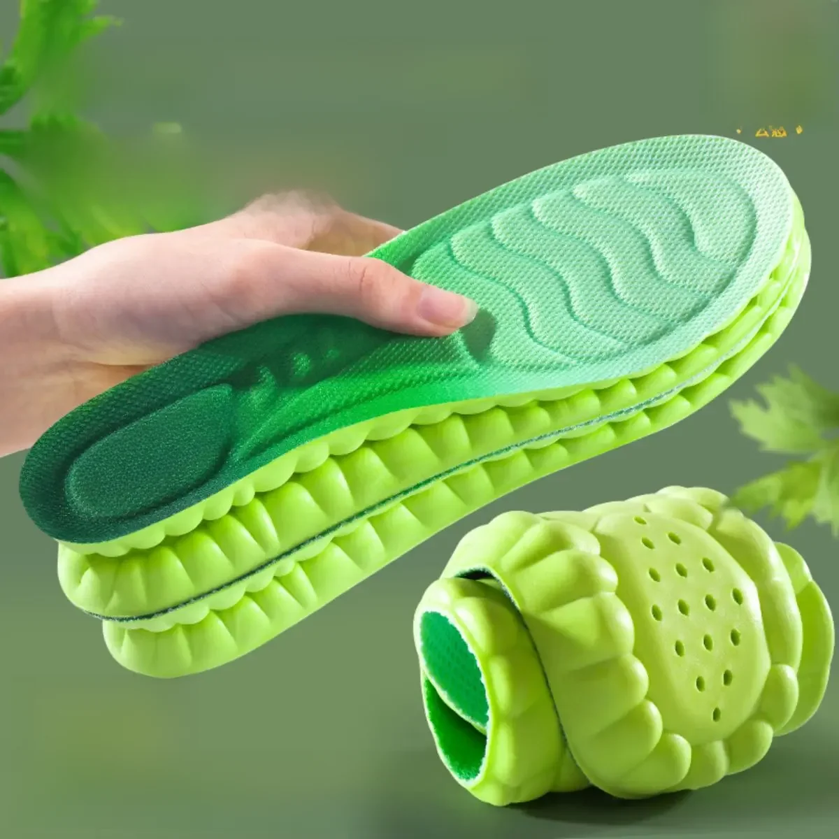 Semelles de sport en PU, haute commande, antichocs, anti-pistolet ant, respirantes, confortables, coussin de chaussures, 1 paire