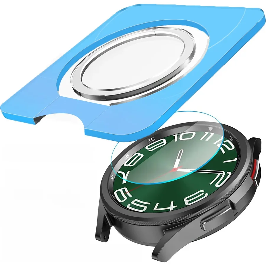 3 szt. Szkła Hartowanego do Samsung Galaxy Watch Ultra 6 8 Classic 5 4 40mm 44mm 47mm Folia Ochronna na Ekran z Narzędziem i Łatwym Zestawem Montażowym — zdjęcie 2