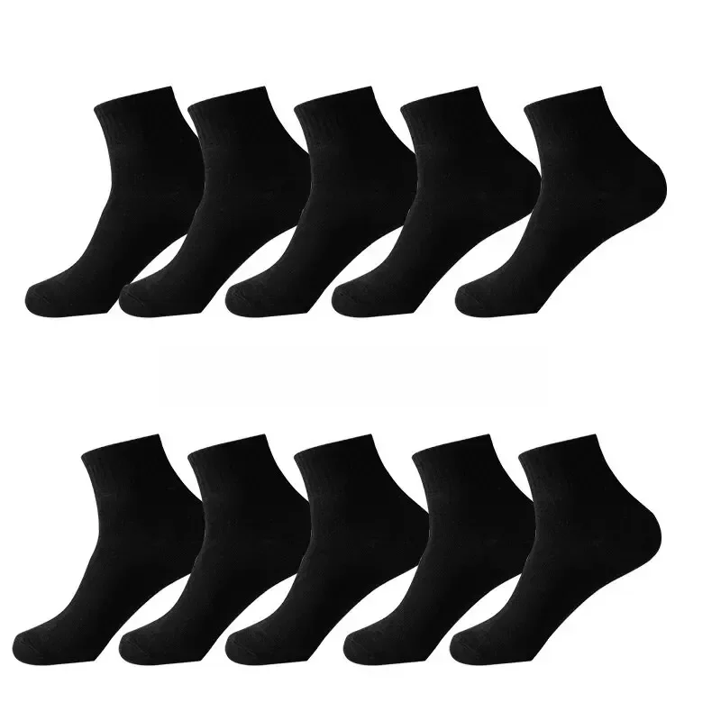 10 par męskich oddychających wygodnych skarpetek biurowych Casual Business Sock do trampek Buty Stocking Skarpety robocze na każdą porę roku — zdjęcie 2