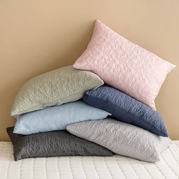 thezari 더자리 1+1 부드러운 사계절 항균 솔리드 누빔 베개커버40x60/ 50x70cm