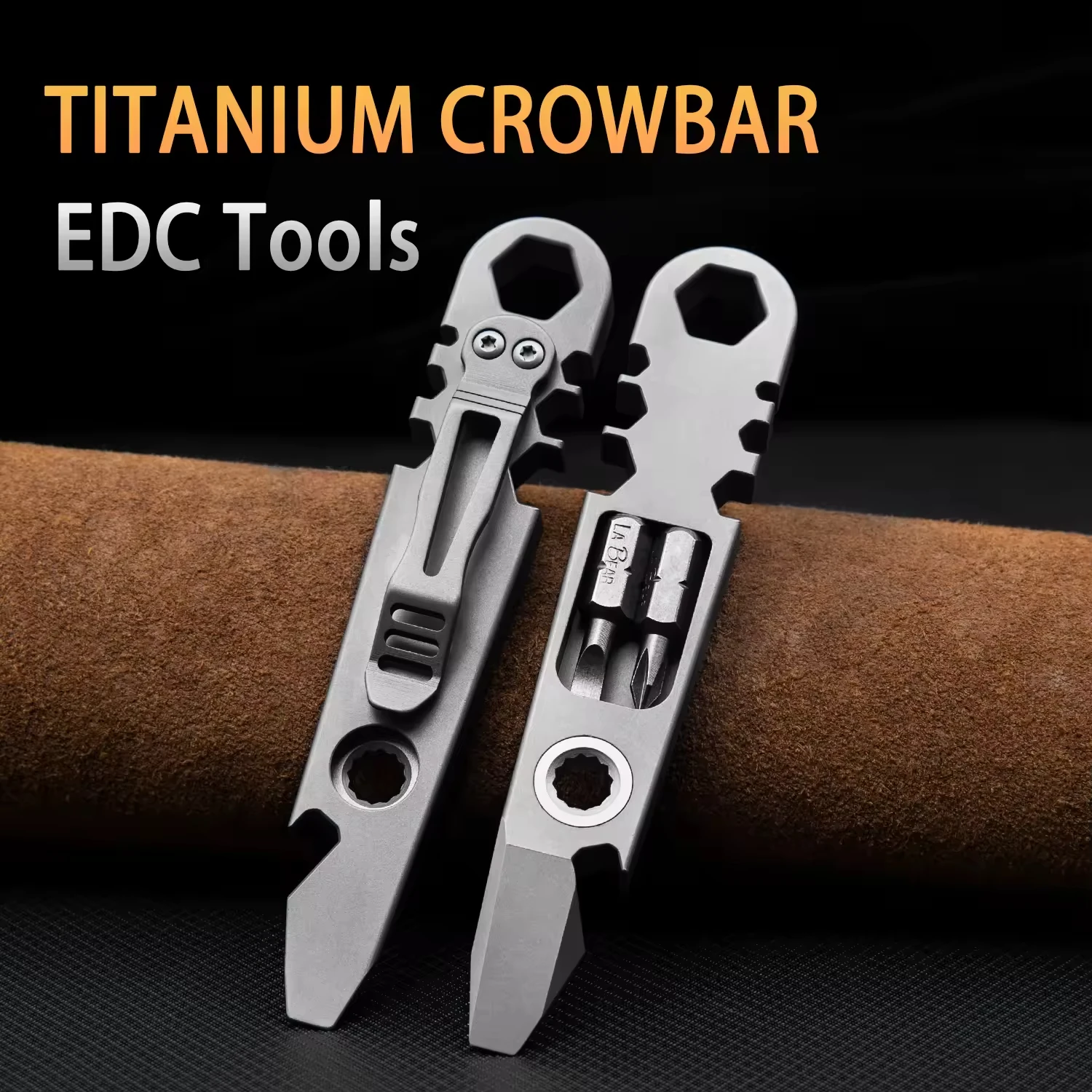 

EDC Crowbar Pocket Pry Bar Multitool Keychain Bottle Opener for Camping