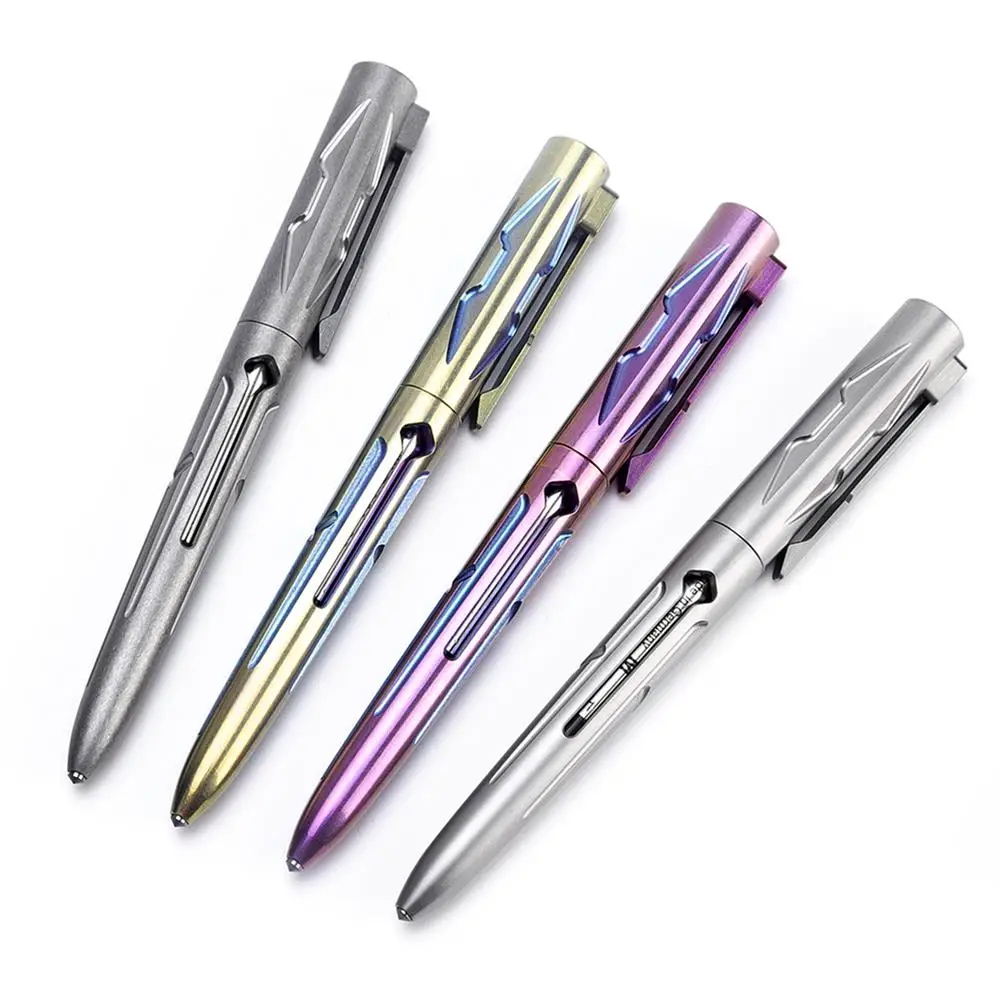 Multi Retractable Writing Instrument Metal Titanium Survival EDC Pen