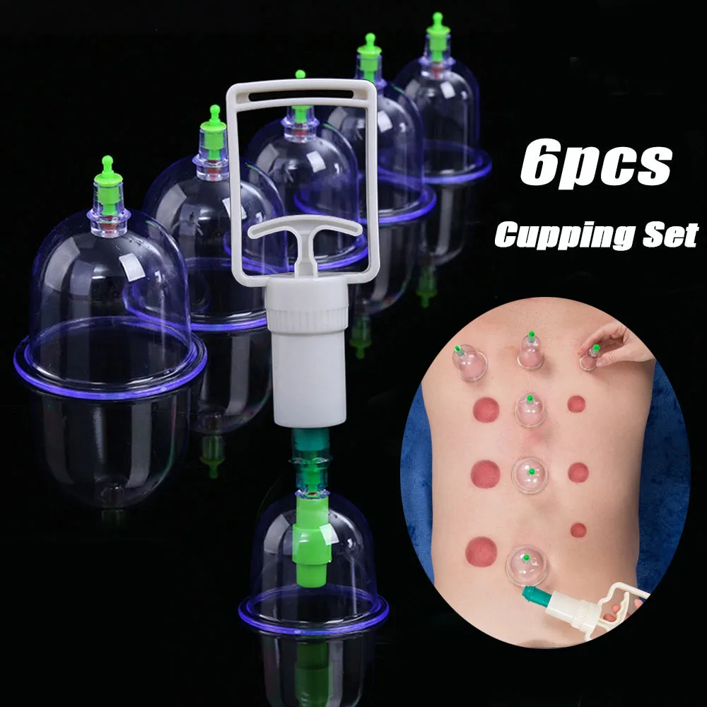 Vacuum Cupping Set Suction Cups Jar Acupunture Massage Chinese Medicine Fat Burner Therapy Body Massager Cupper Slimming