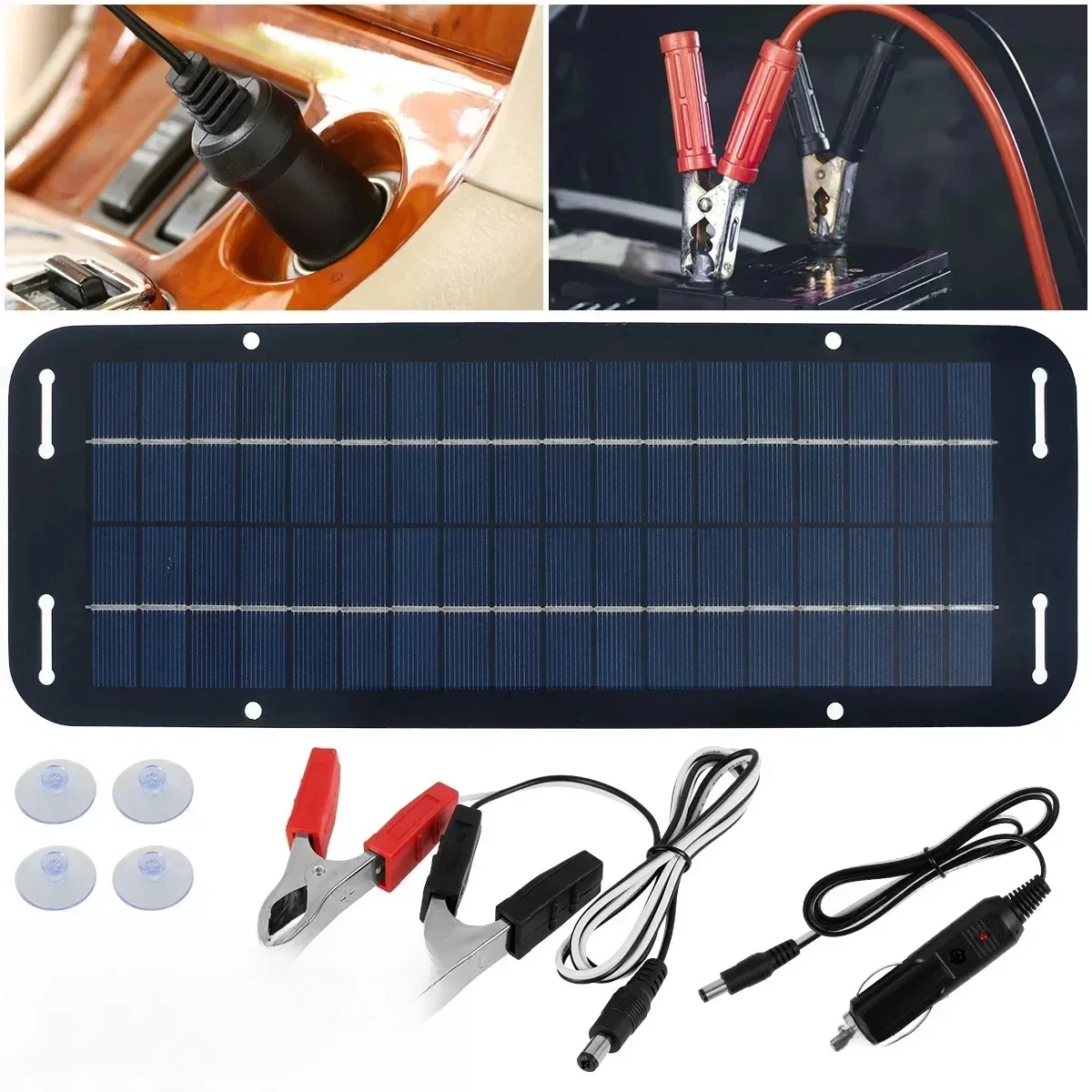 Kit de panneaux solaires 12V, chargeur de maintien solaire étanche IP65, Kit de chargeur Portable à énergie solaire, chargeur de batterie de voiture à haute efficacité