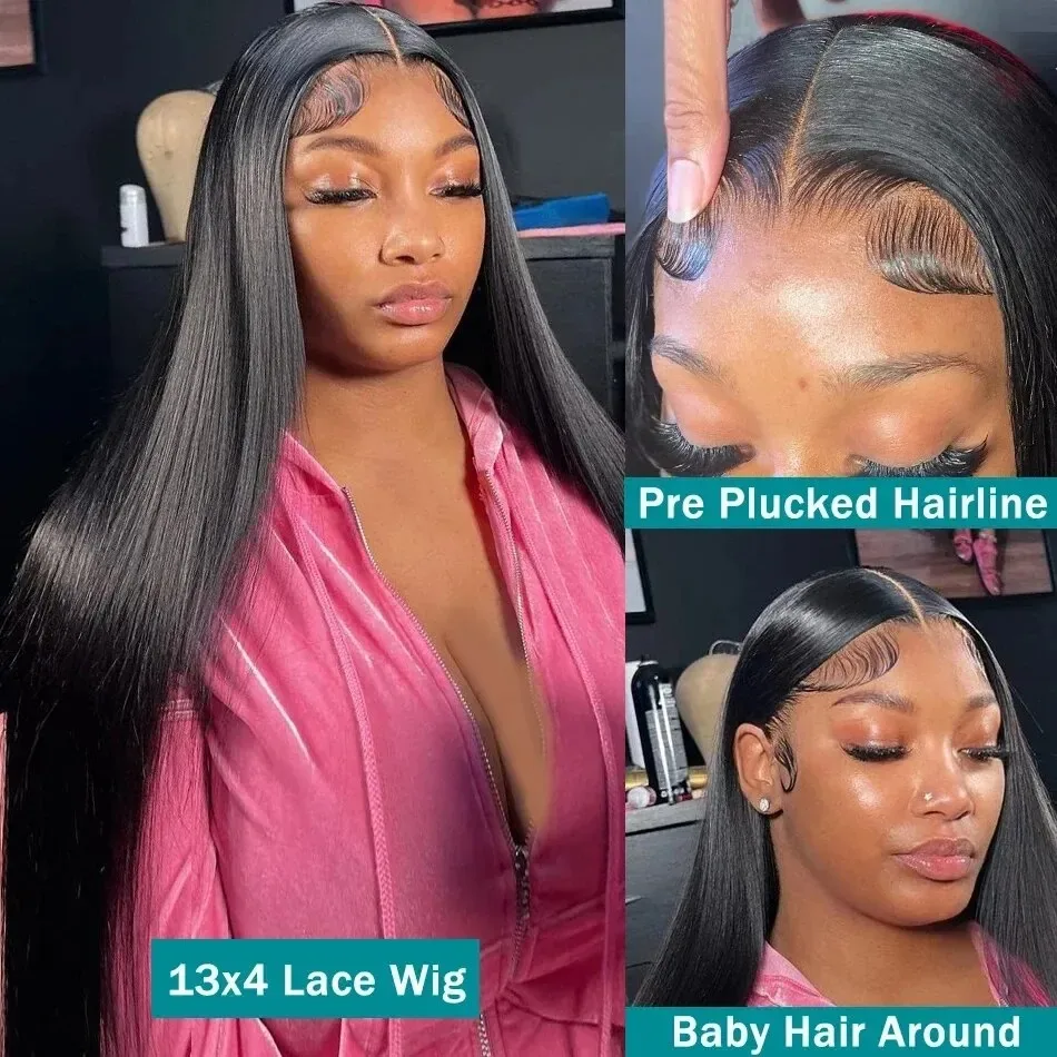 Bone Straight 13x6 Lace Front Wigs Human Hair Brazilian Transparent Wigs For Black Women 13x4 Hd Lace Frontal Human Hair Wig