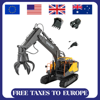 Double E E568 RC Excavator 1/16 17CH Crawler 3in1 Truck Alloy Digger Radio controlled Car Engineering Model Children's Day Gifts