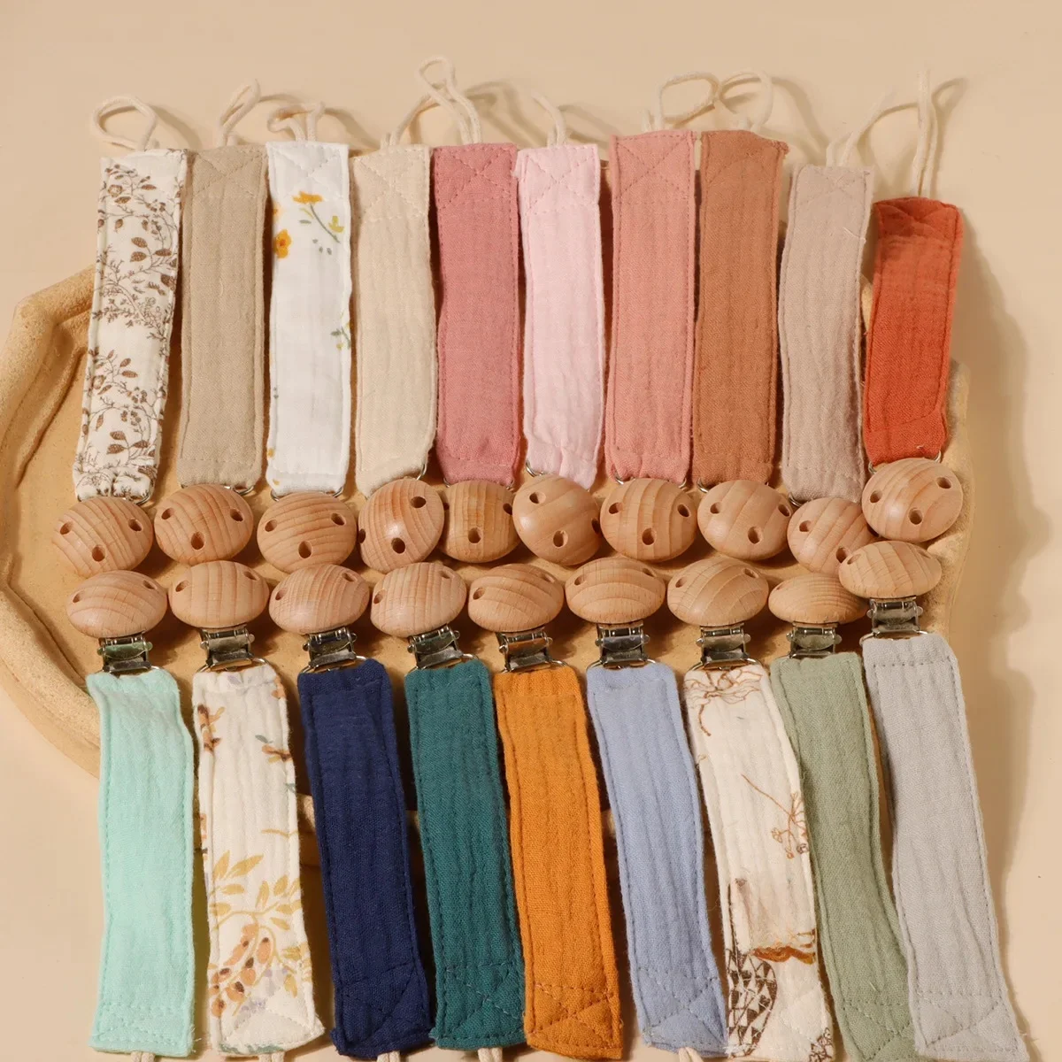 Baby Nette Druck Schnuller Clip Kind Buche Clip Baumwolle Halter Kette Nippel Halterung Halter Für Neugeborene Geschenk Kinder Spielzeug Dummy Clip