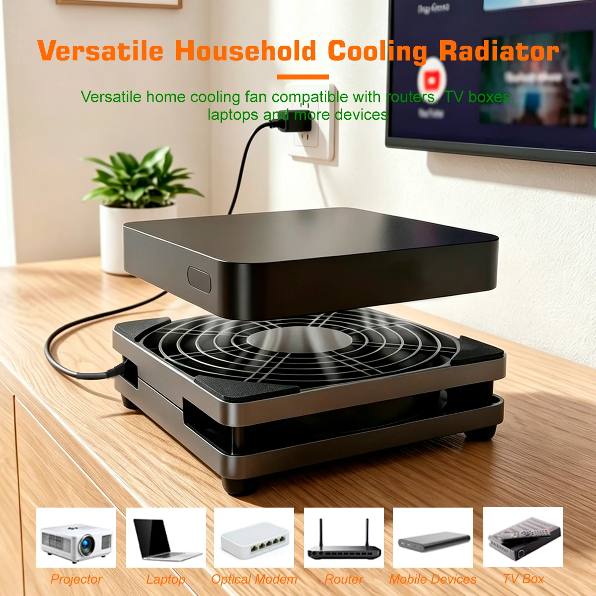 5V USB Powered 125mm Router Cooling Fan With On‑Off / Speed Switch For Modem NAS Set‑Top Box Device Heat Dissipation Fan image 5