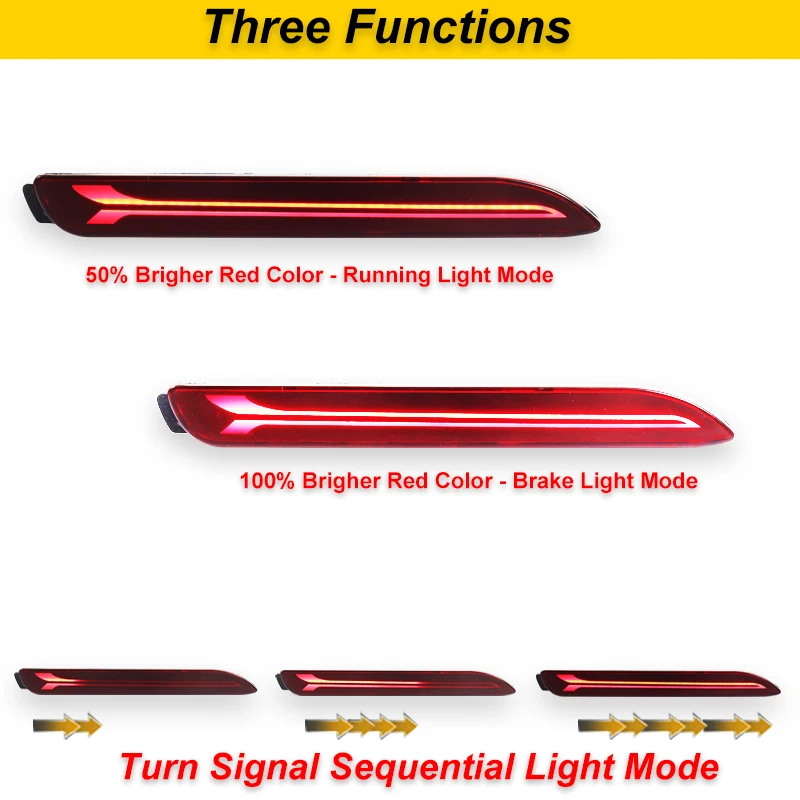 LED Car Rear Bumper Reflector Tail Brake Light For Toyota RAV4 Camry Reiz WISH SIENNA Innova Lexus ISF GX470 RX300 5630 Matrix