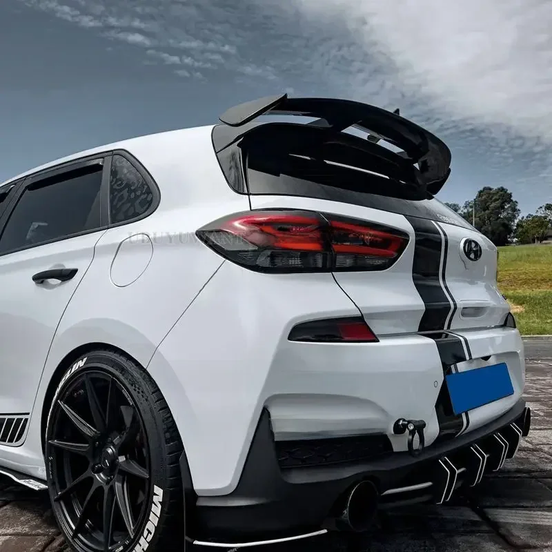 Becquet de toit pour Hyundai I30 I20, haute qualité, aspect carbone ABS, matériau ABS, aile arrière de voiture, accessoires, Kit de carrosserie, 2021 +
