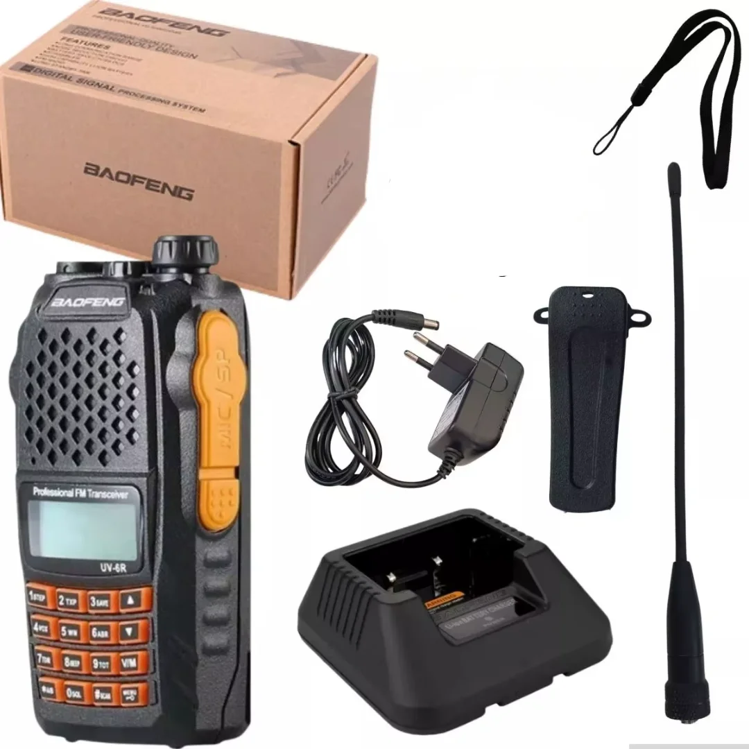 Baofeng UV-6R Ht Radio Communicator Dual Band U/VHF Fm High Frequency Communication Advanced Technology in Your Range
