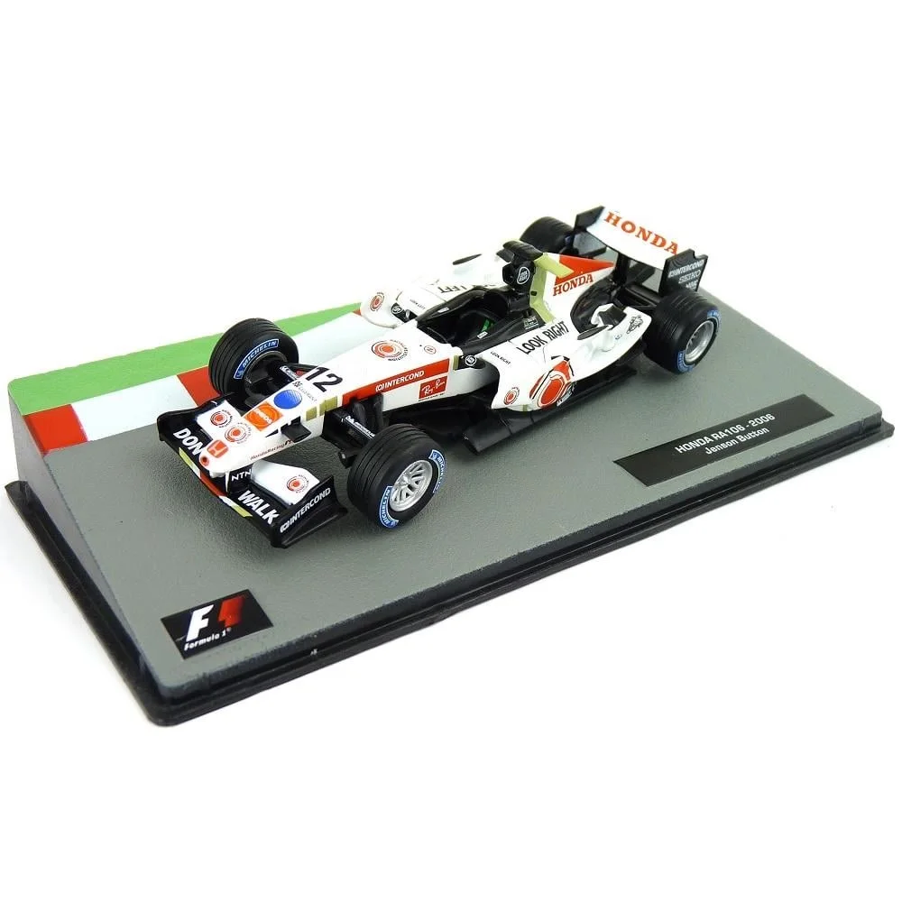 Salvat international motorsport racing Grand Prix racing car British driver 2006 1:43 scale miniature Diecast methacrylate display case and identification Base