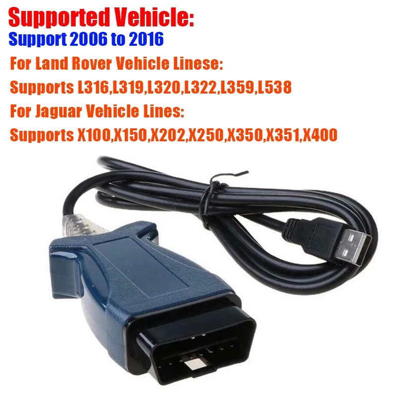 SDD V163 JLR Pro for Jaguar Land Rover J2534 Passthru Device OBD2 Scanner Support 2005-2017 SDD PRO Auto Diagnostic Tool Cable