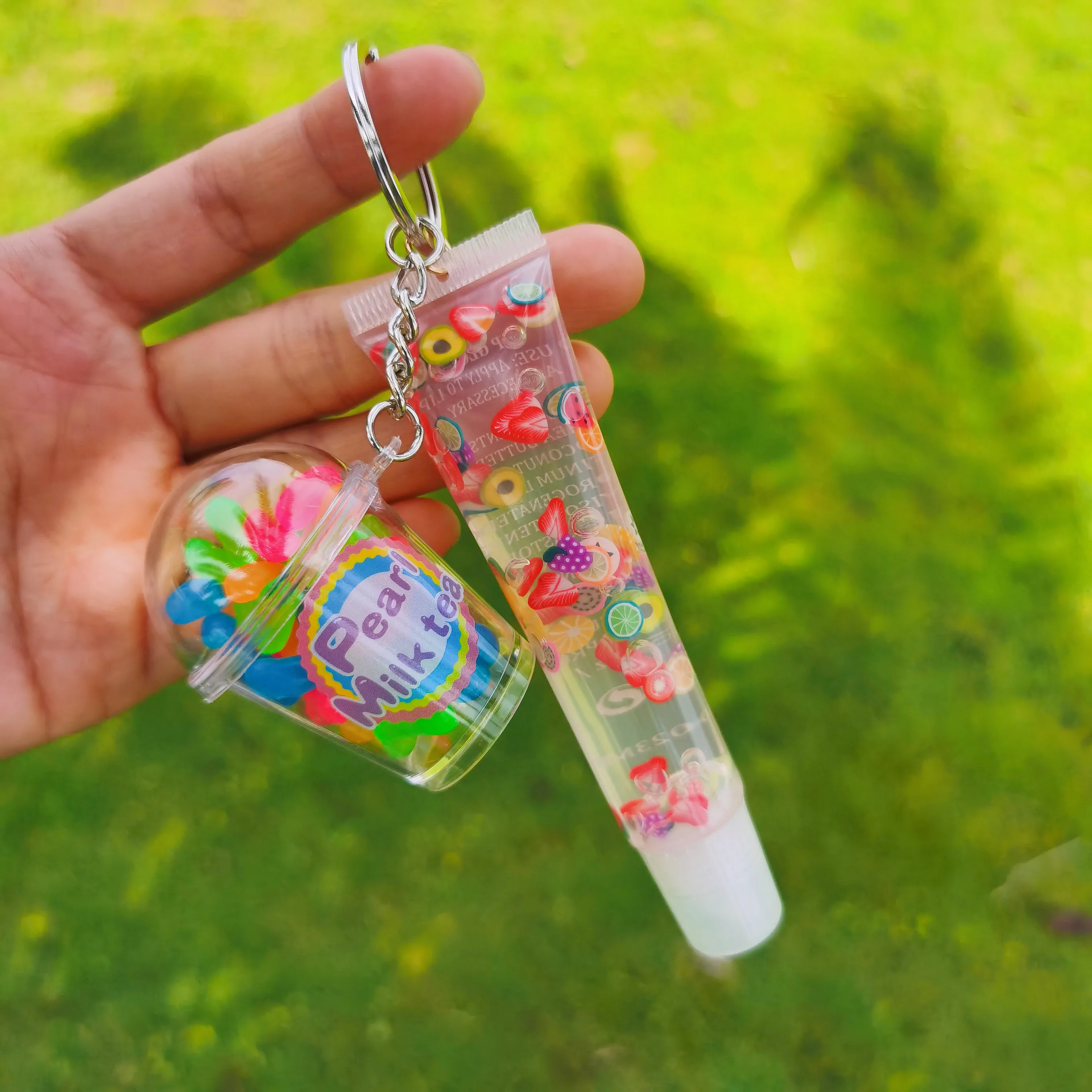 New Formula Lipgloss Base Liquid Acrylic Keychain Make My Own Key Chain Cosmetics Up Lipstick Wholesale Lip Gloss