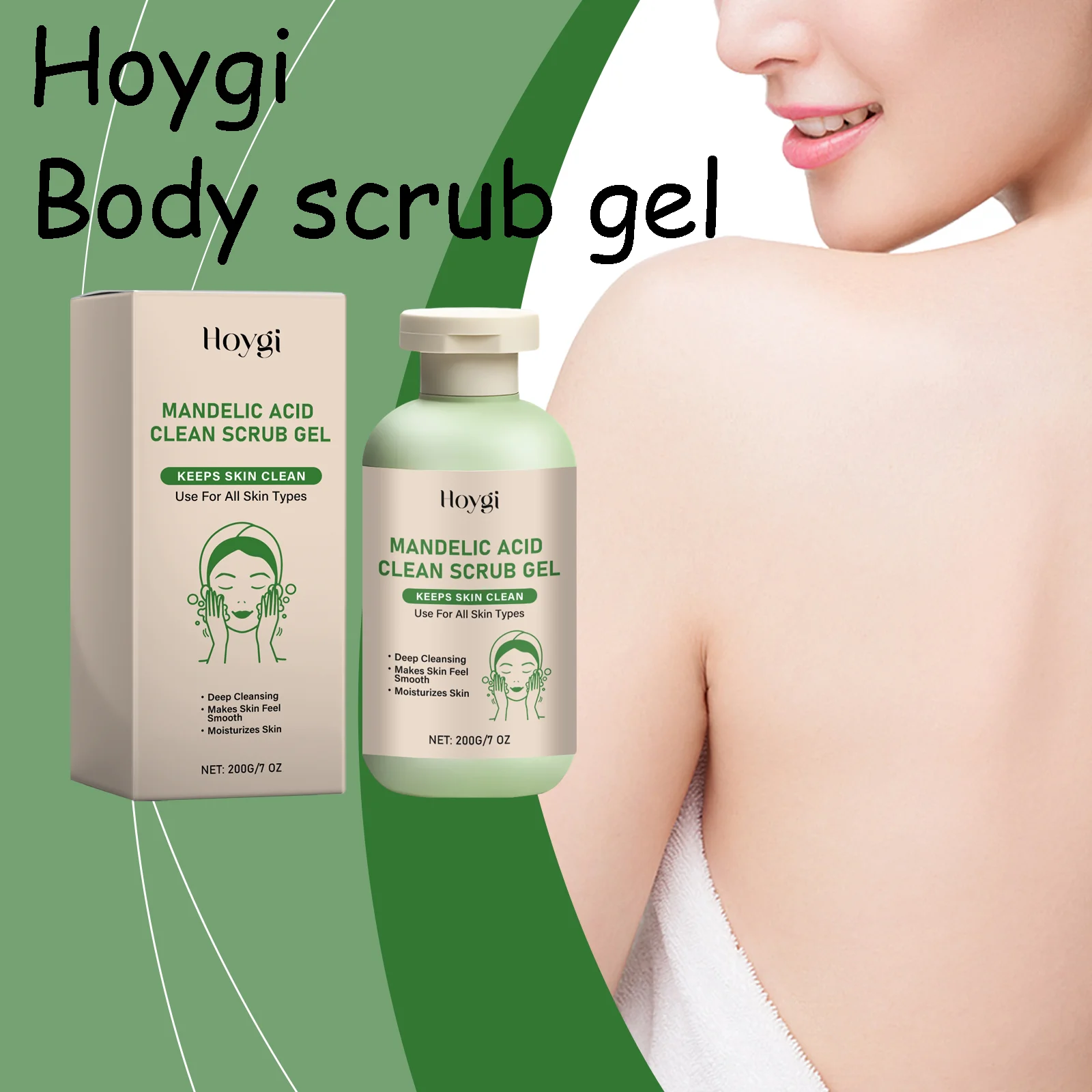 

Отшелушивающий гель Hoygi для ежедневного удаления омертвевшей кожи, очистка пор, грязи, увлажняющий, не плотный, разглаживающий, смягчающий крем-скраб для тела