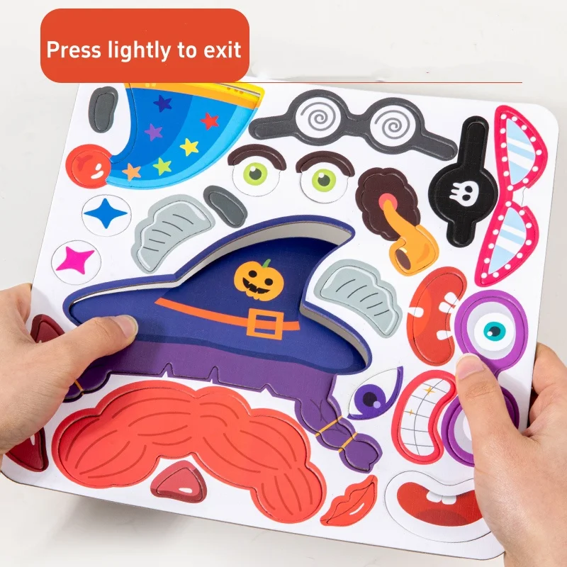 Kids Magnetic Quiet Book Toys Magnetic Jigsaw Puzzle Early Education Toy Handmade DIY Repeatable Toy Magnetic Stickers Toy Gifts