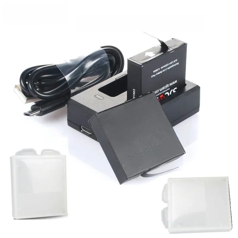 100% oryginalny SJCAM SJ8 serii 1200mAh ładowarka podwójna ładowarka/Case dla SJ8 Pro/SJ8 Plus/SJ8 Air Actioin akcesoria do aparatu — zdjęcie 2