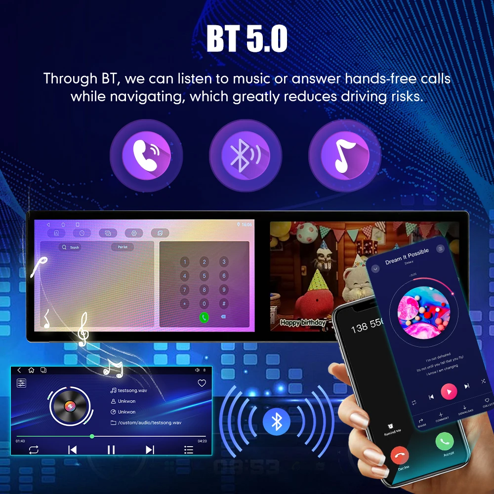 21.6/23.6 Inch Car Radio 2Din Android Multimedia Player Carplay Android Auto WIFI GPS Navigation Car Audio Bluetooth Headunit