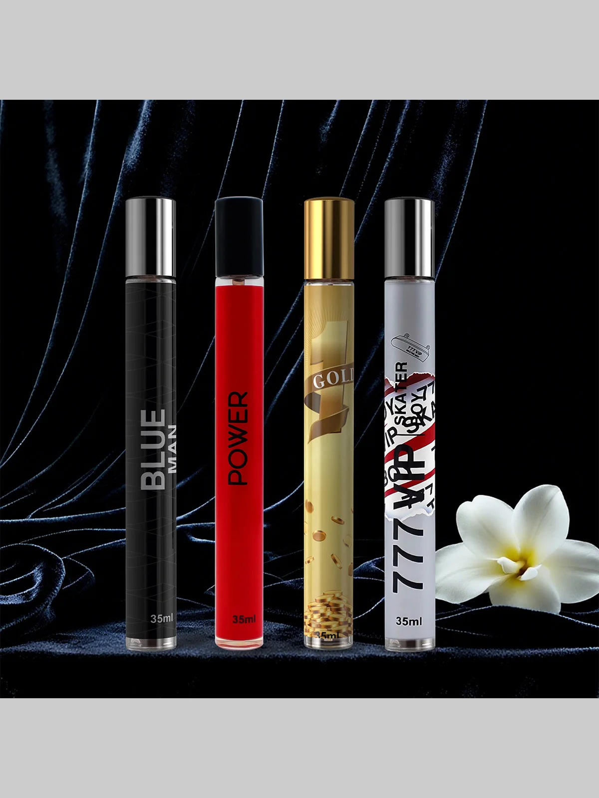 

4 ПАКЕТ/140 МЛ Мужской мини-набор духов | Пряные и ароматические ароматы | Ноты из цитрусовой кожи и сандалового дерева | Идеально подходит для работы и социальных мероприятий