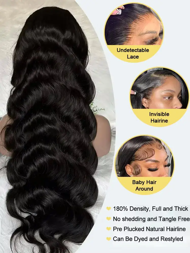 280 كثافة الجسم موجة 13x6 360 Hd الدانتيل الباروكات الأمامية شعر الإنسان قبل قطعها البرازيلي 7x5 غلويليس قبل قطع شعر مستعار الدانتيل جاهزة للارتداء #5