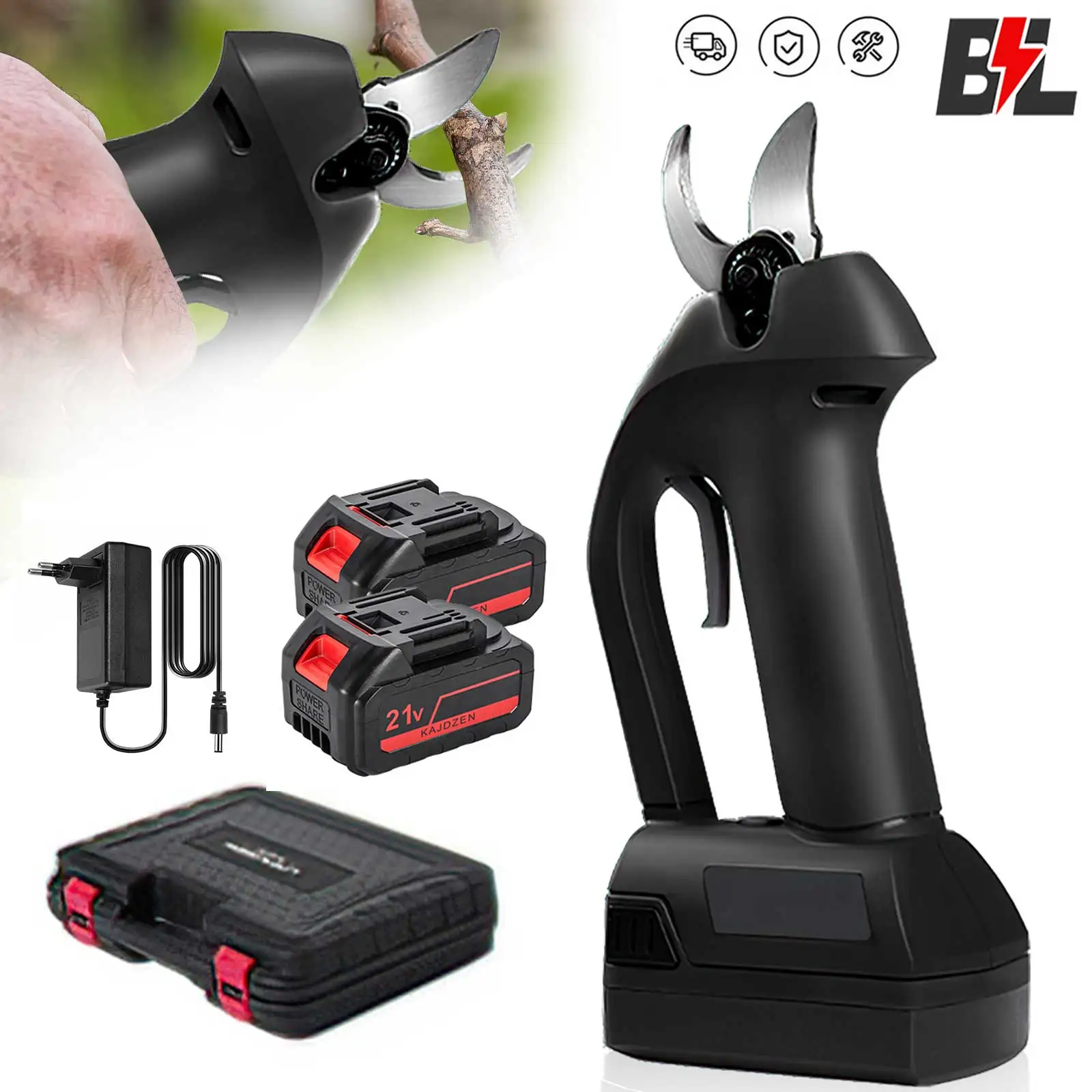 Potage électrique sans fil au Lithium 900W et couteau d'élagage de bonsaï d'arbres fruitiers outil électrique d'embellissement de bonsaï d'arbres fruitiers