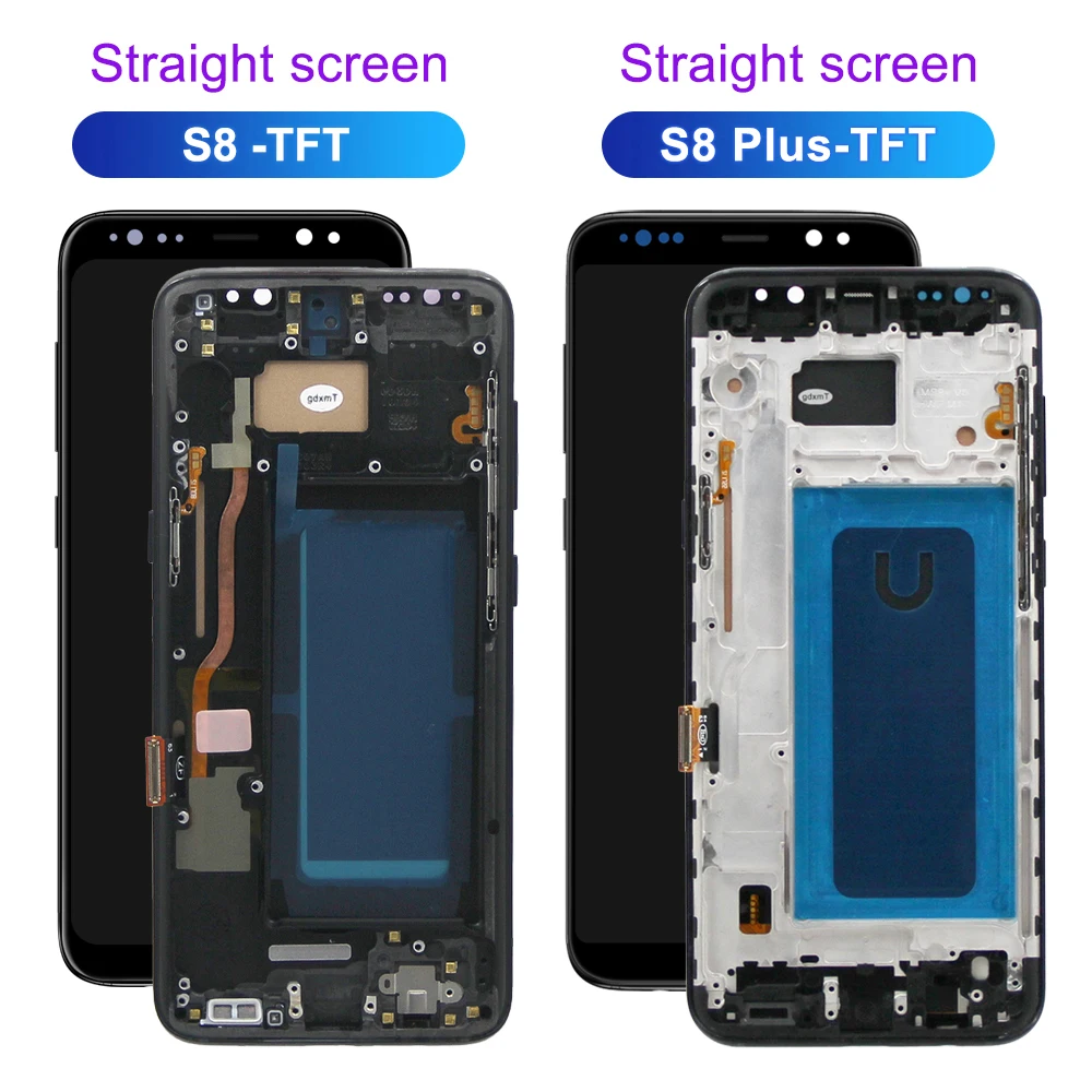 TFT S8 Plus Screen Assembly for Samsung S8+ G955F Lcd Display Touch Screen with Frame Replacement for Samsung S8 G950F Display