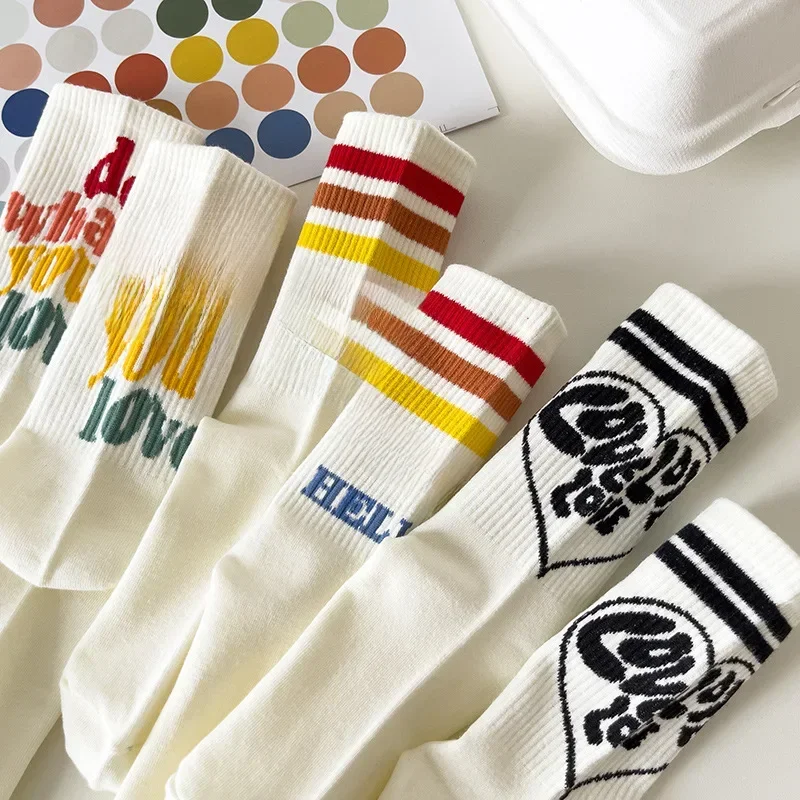 Chaussettes Thermiques en Coton Blanc pour Femme et Fille, sulfPantoufles de dehors, Maison, Bon Marché, Automne